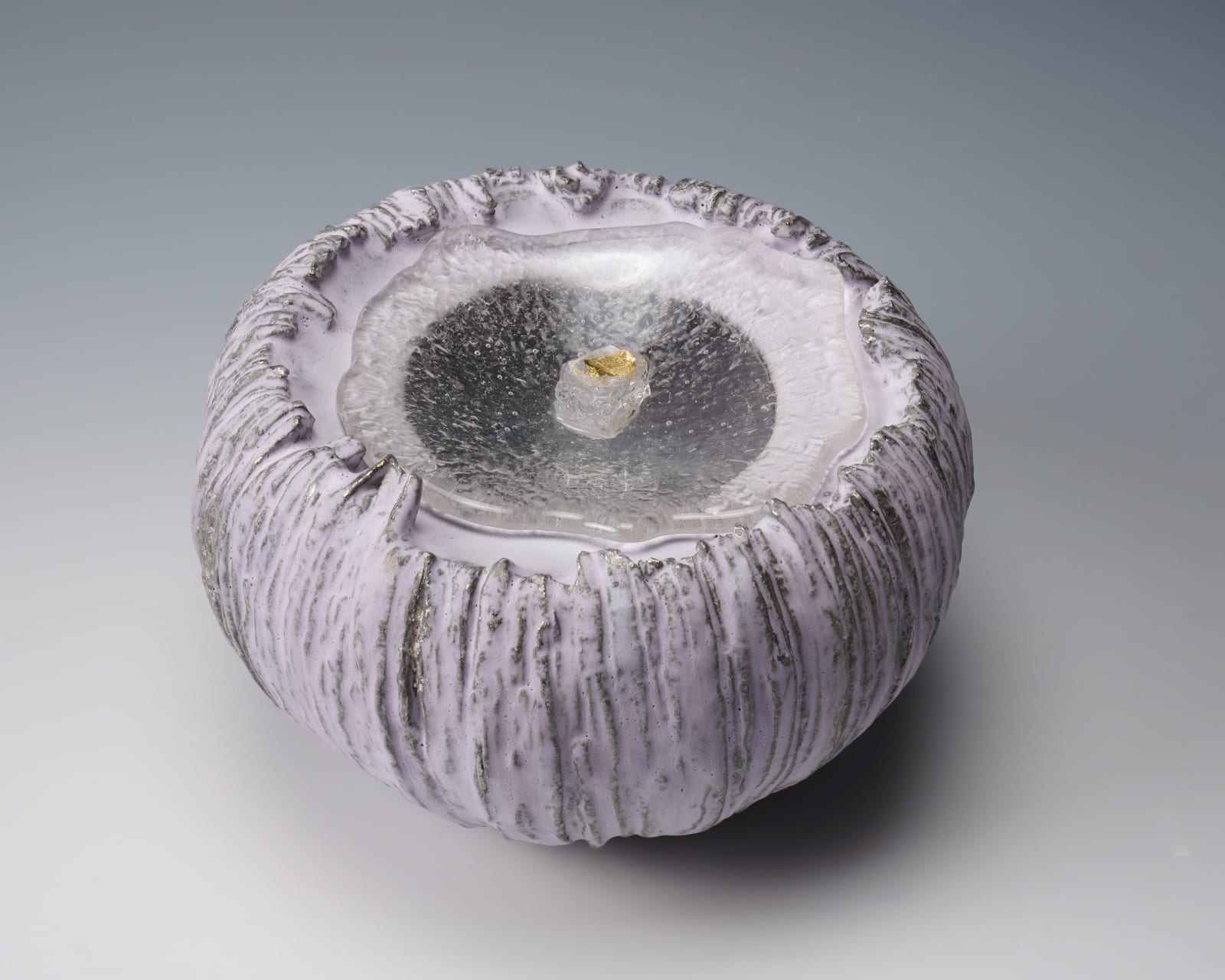 Hiruma Kazuyo 昼馬和代, Water Jar "Lake Breeze" 湖水の風 水指, 2024