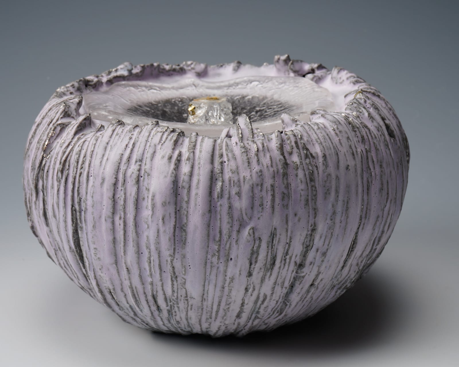 Hiruma Kazuyo 昼馬和代, Water Jar "Lake Breeze" 湖水の風 水指, 2024