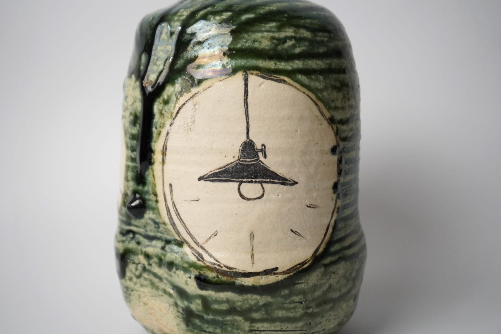 Suzuki Goro 鈴木五郎, Oribe Sculpture "Togan(Water Melon)" 絵織部 冬瓜, 2003
