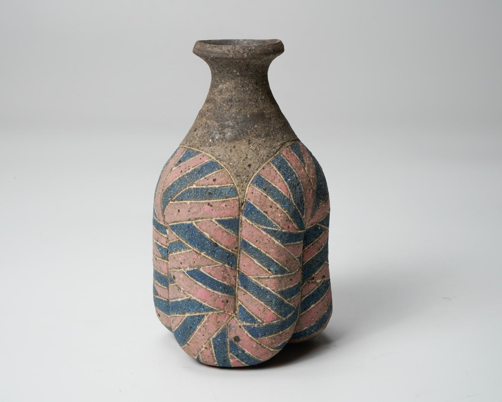 Takeuchi Shingo 竹内真吾, No. 2 Tokkuri with inlay designs 徳利, 2023