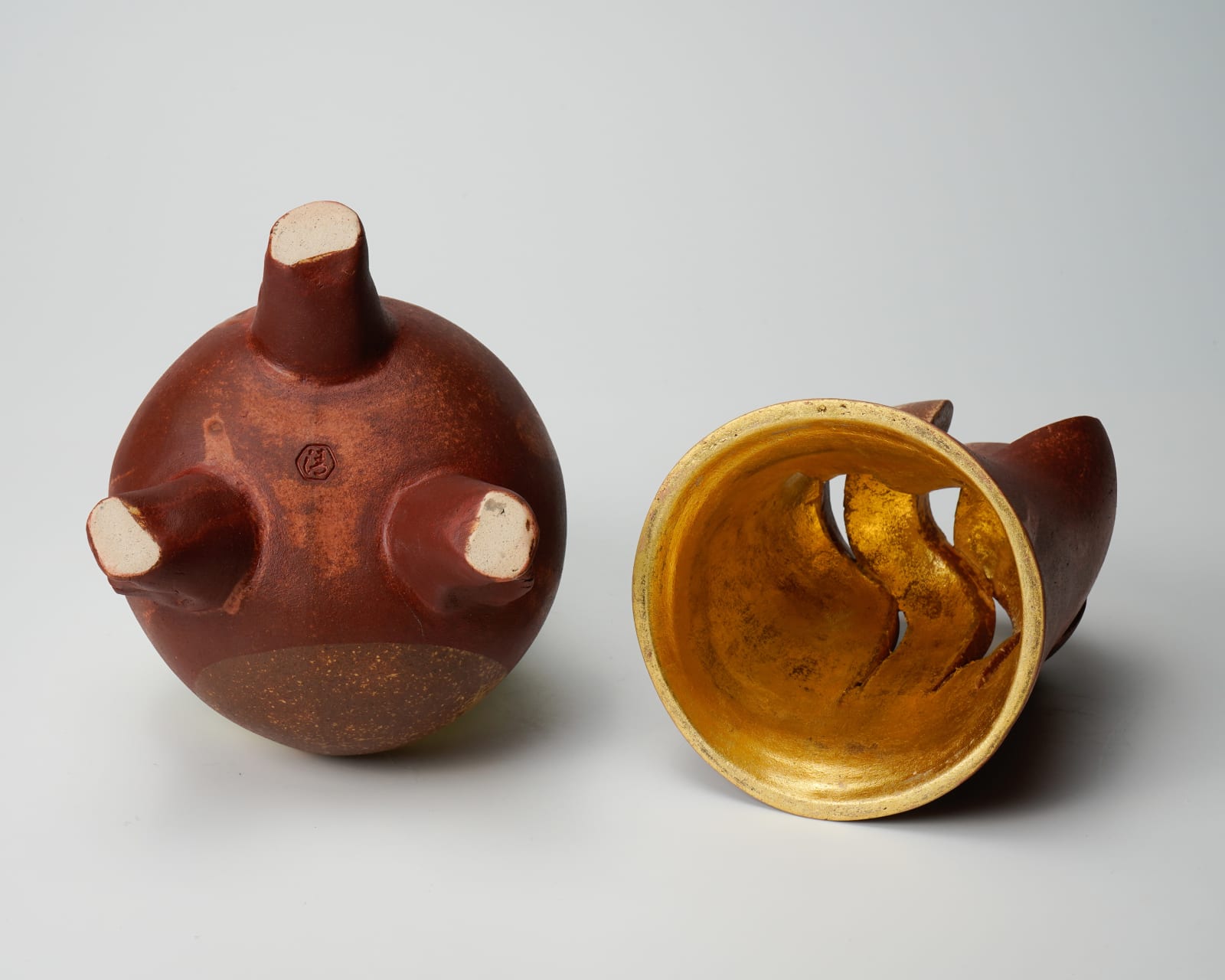 Kiyomizu Rokubei VII 七世清水六兵衛, SEKITOYO 9 席陶容・九 (Incense Burner), 1989