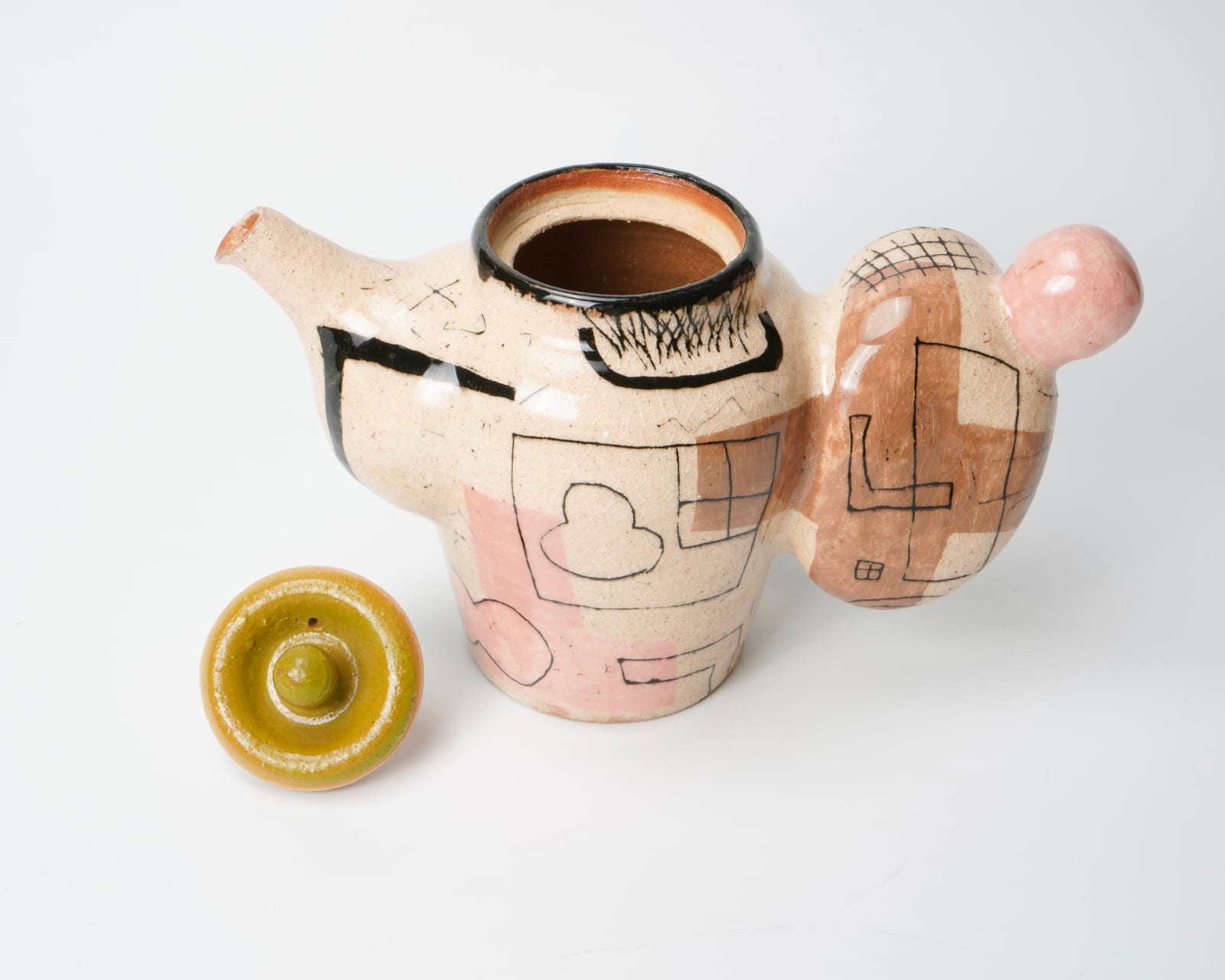 Kim Hono 金憲鎬, Pot 2 Pink-Mossgreen