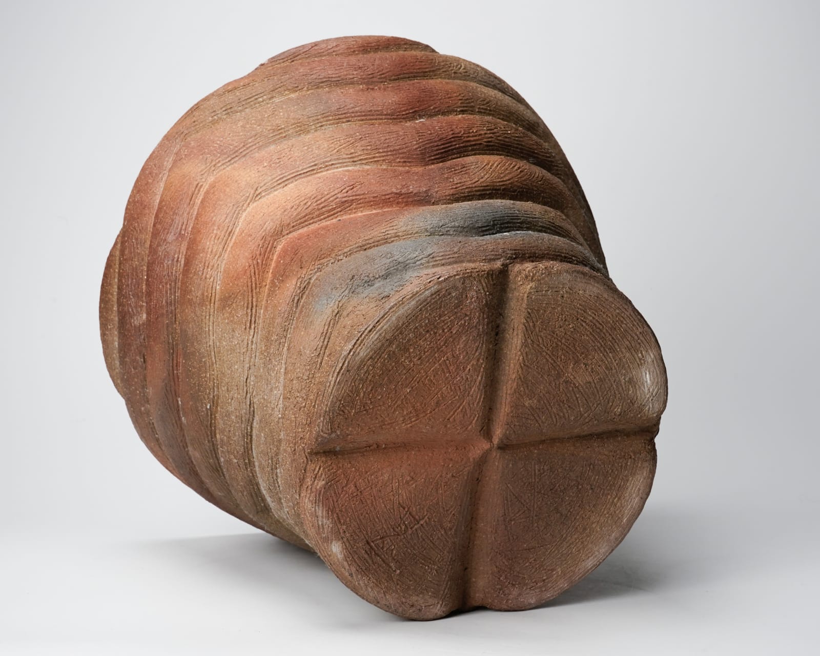 Sakata Jinnai 坂田 甚内, Yakishime Jar with Wide Mouth & Engraving