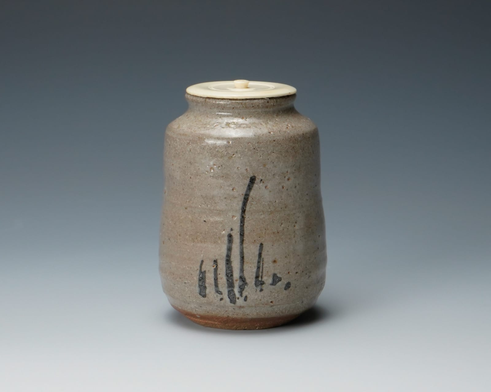 Nishioka Koju 西岡小十, Karatsu Tea Caddy 唐津茶入