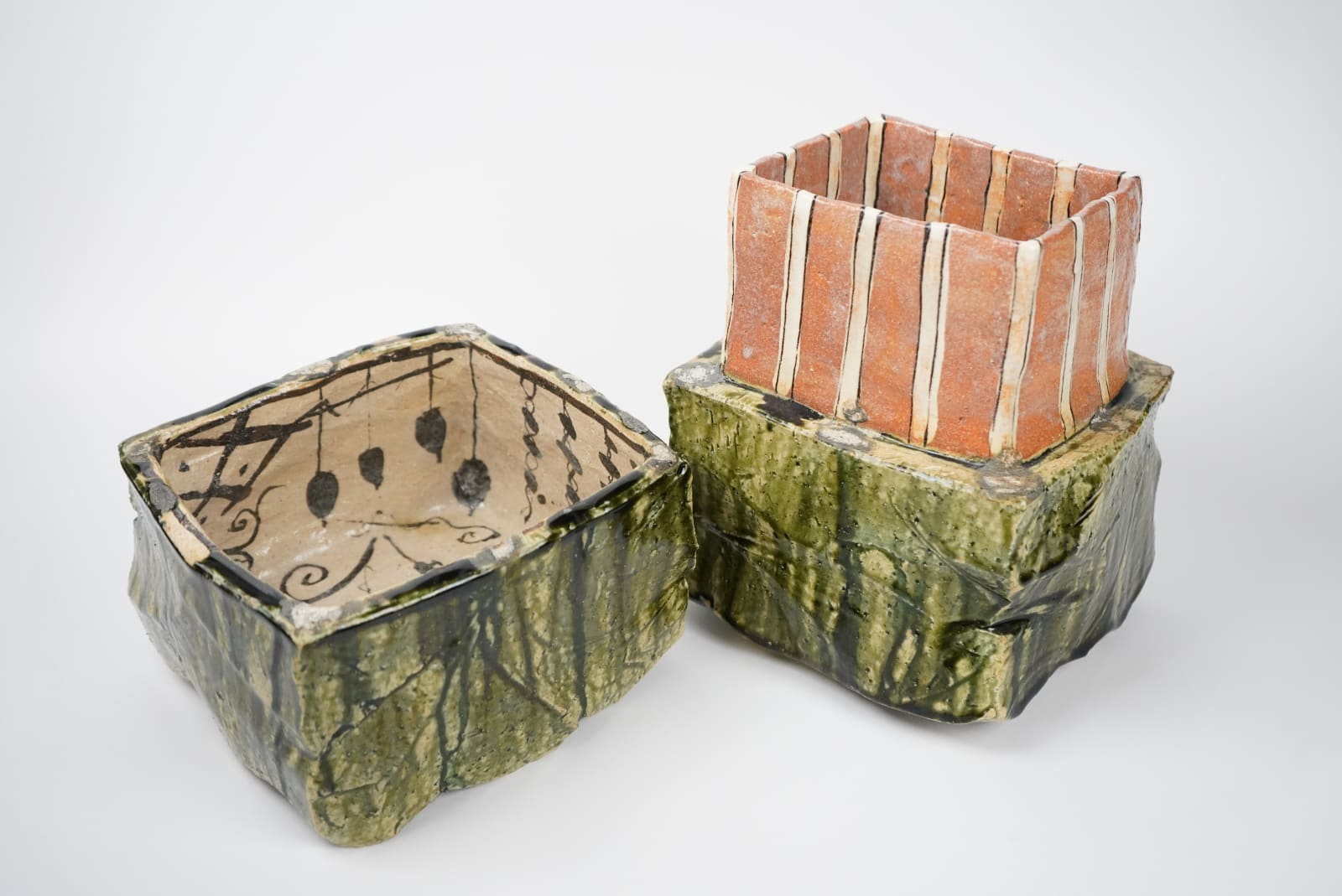 Suzuki Goro 鈴木五郎, Box Narumi-Oribe 陶箱 鳴海織部, 2005