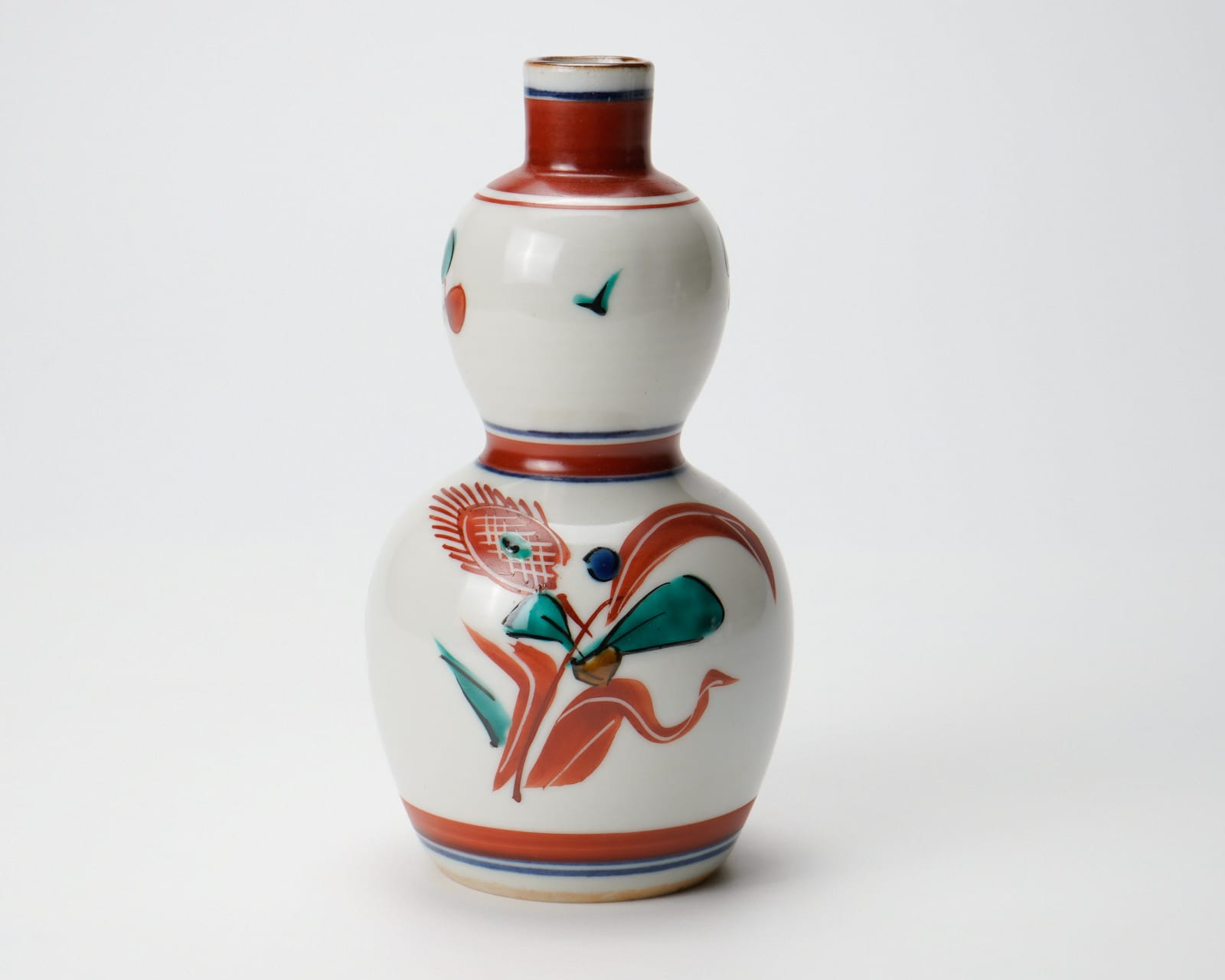 Kitade Tōjirō 北出塔次郎, Pair of aka-e Kutani gourd-shaped sake bottles