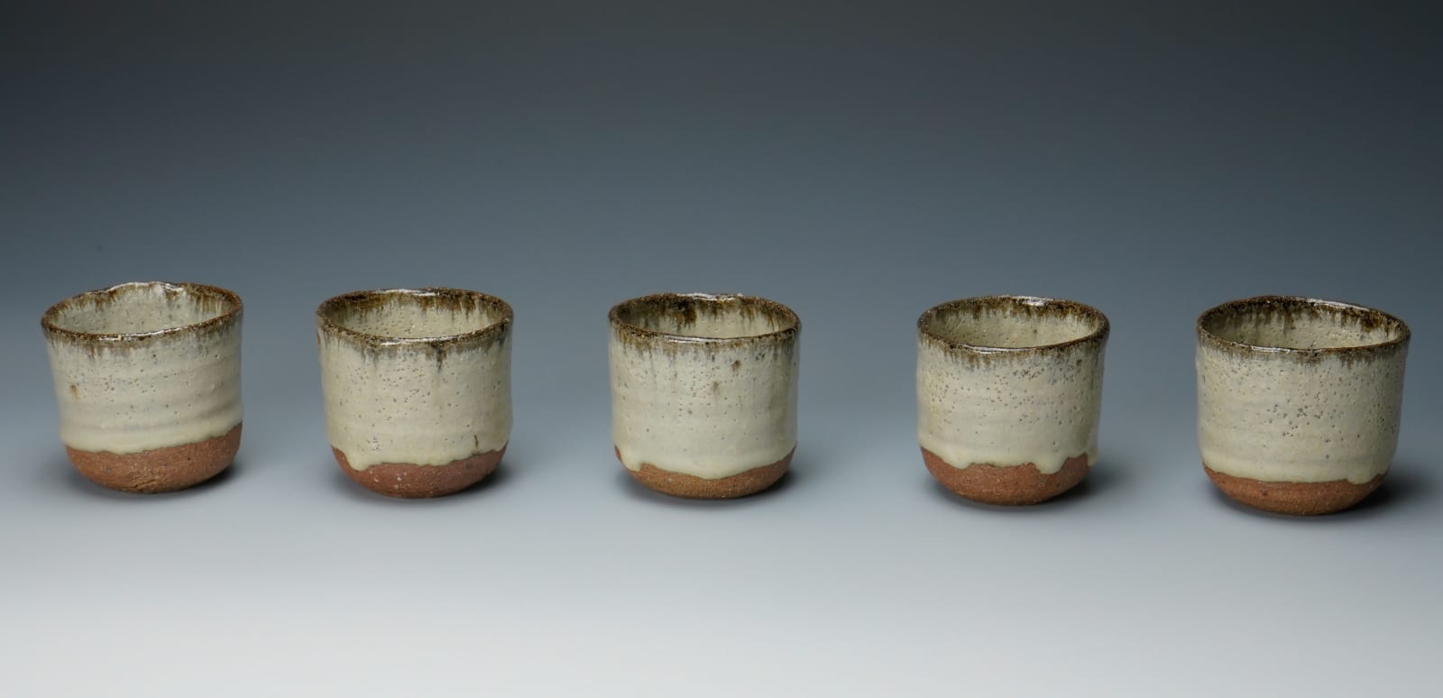 Nishioka Koju 西岡小十, Karatsu Yunomi Set of 5