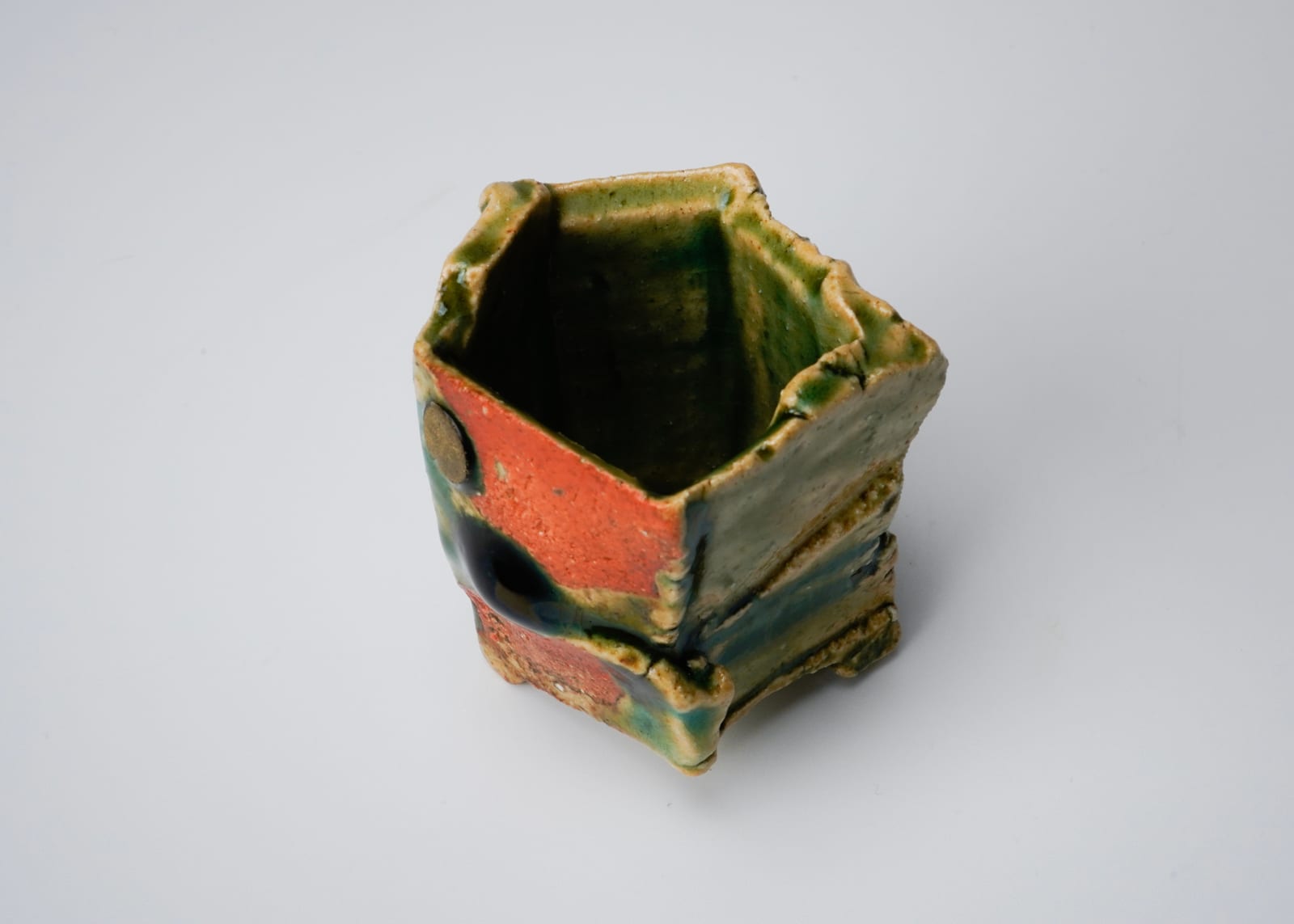 Higashida Shigemasa 東田茂正, No.9 Oribe Sake Cup 織部ぐい吞, 2023
