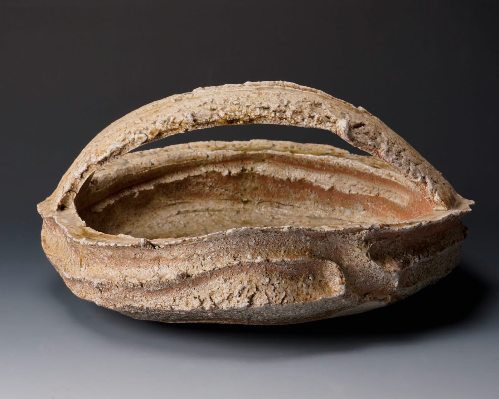 Kohara Yasuhiro 小原康裕, Shigaraki Basket with Handle 2 信楽手鉢, 2020