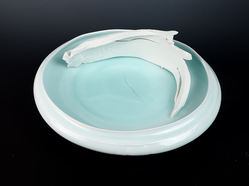 Kato Tsubusa 加藤委, Porcelain sculpture "Showashinzan-Moon" No.8
