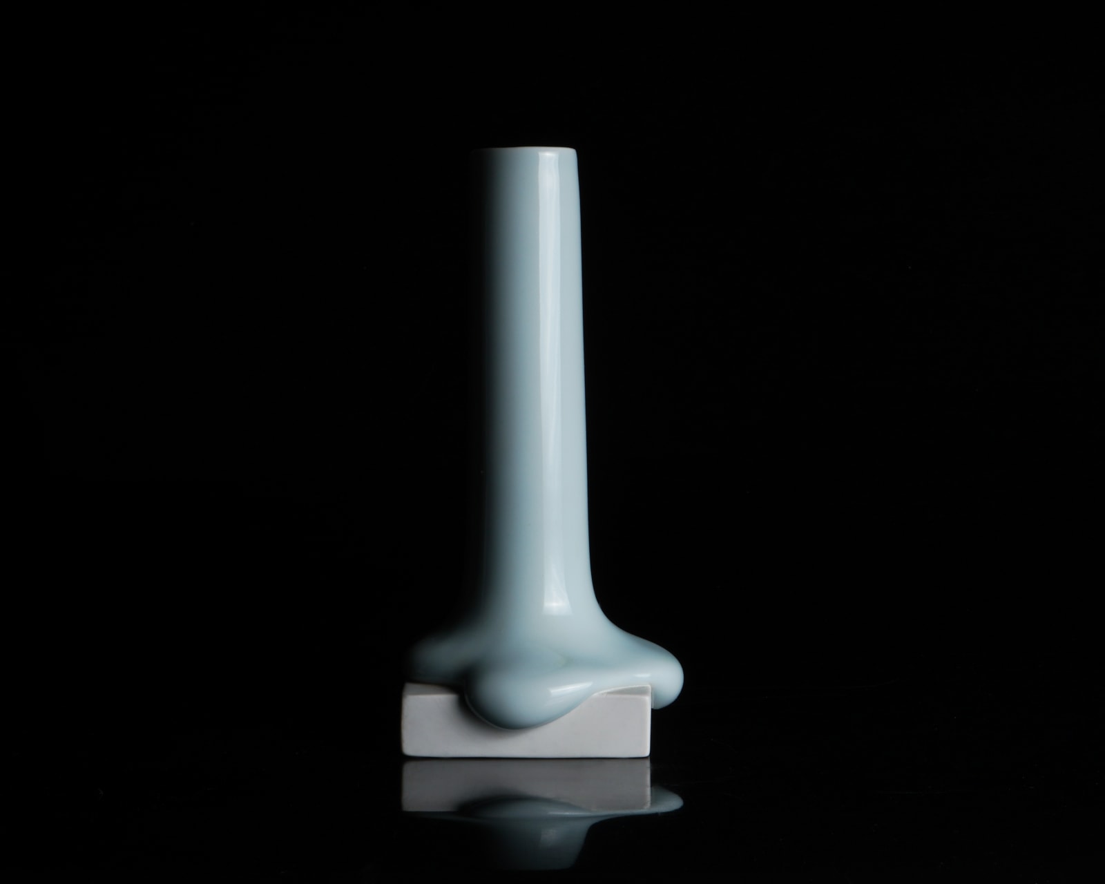 Sakaegi Masatoshi 栄木正敏, No. 4 Surface tension series: celadon glazed vase, square, 2019