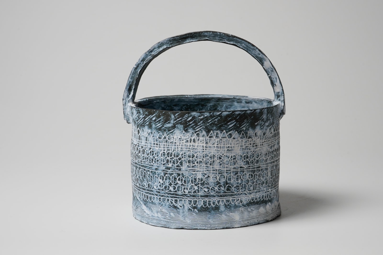 Yasuhara Kimei 安原喜明, Basket 手付鉢 炻器
