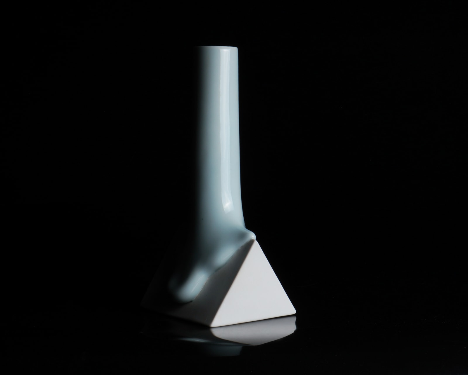 Sakaegi Masatoshi 栄木正敏, No. 3 Surface tension series: celadon glazed vase, Triangle, 2019