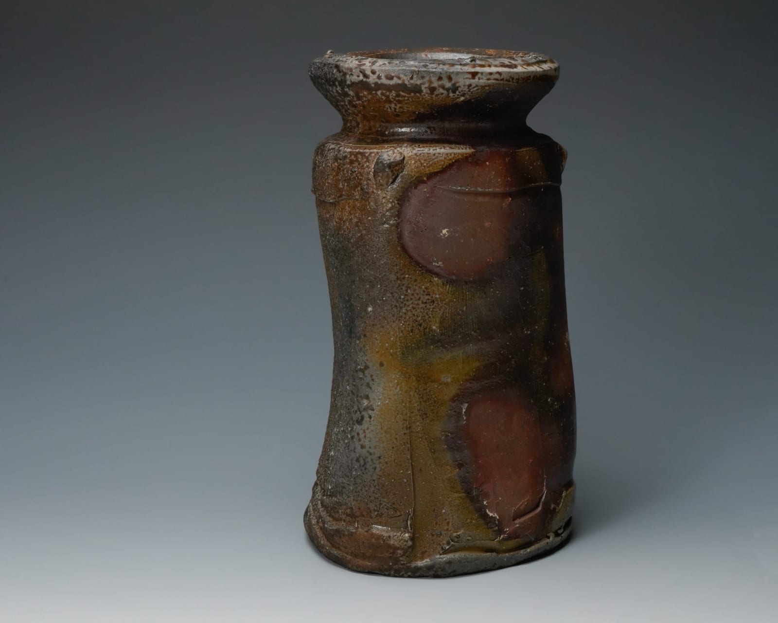 【コンビニ受取対応商品】 Bizen sided Three 伊勢崎満, Mitsuru Isezaki Flower 備前 Vase 工芸品