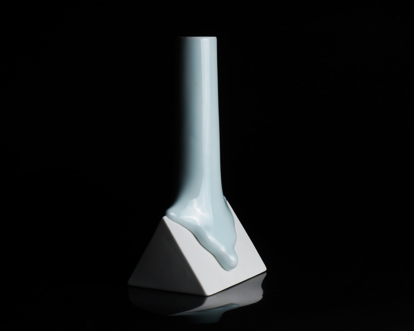 Sakaegi Masatoshi 栄木正敏, No. 3 Surface tension series: celadon glazed vase, Triangle, 2019
