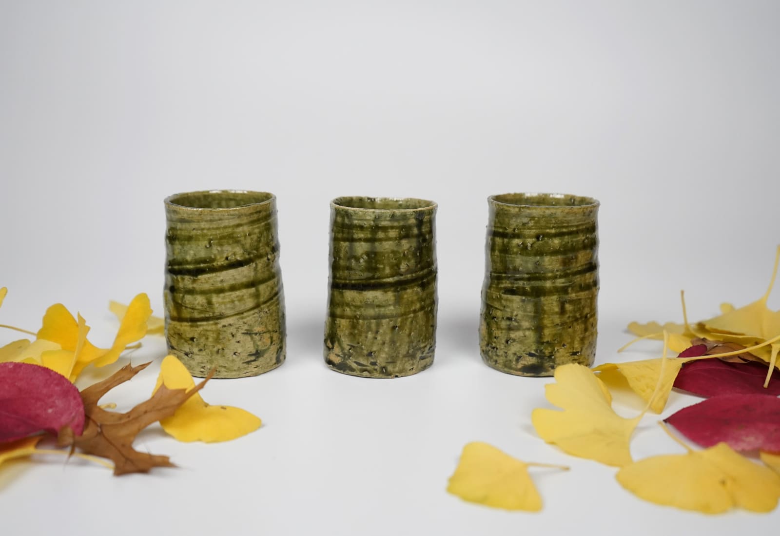 Suzuki Goro 鈴木五郎, Set of 5 Oribe yunomi