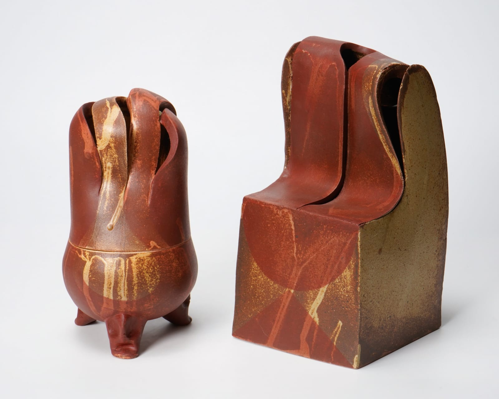 Kiyomizu Rokubei VII 七世清水六兵衛, Stoneware Flower Vase “Seki-Ka-To 5" 席花陶・五, 1989