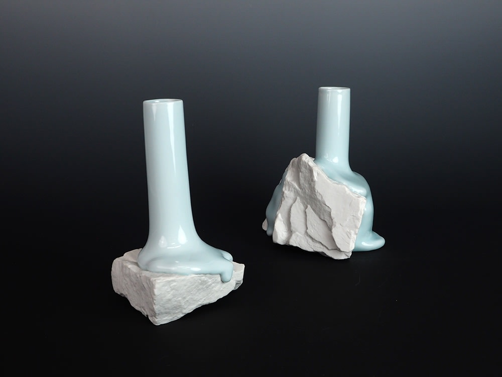 Sakaegi Masatoshi 栄木正敏, Iwashimizu Vase Pair 石清水花器