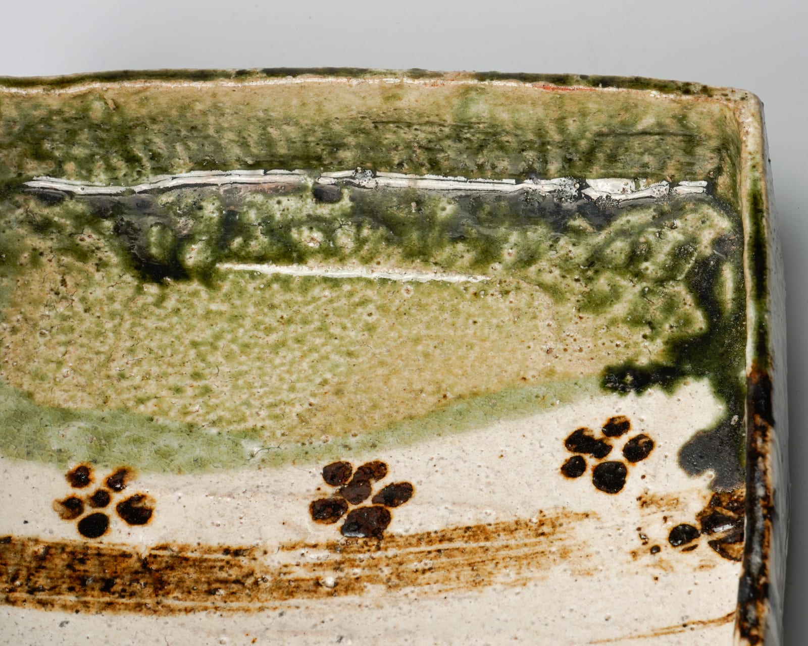 Tsuboshima Dohei 坪島 圡平, Oribe square platter