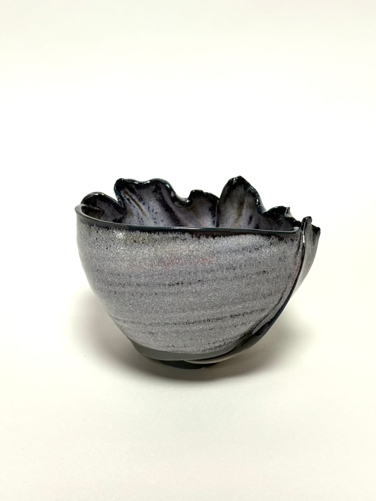 Kato Mami 加藤真美, Black frost glazed tea bowl 2, 2025
