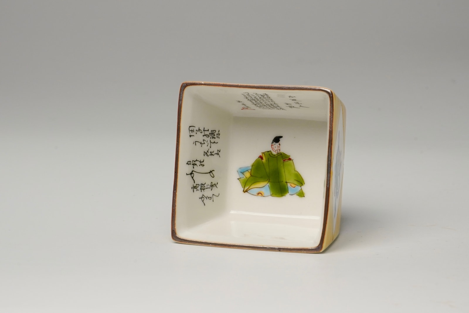 Tamura Keisei 田村敬星, Sake cup with Horse Motif & Microcalligraphy