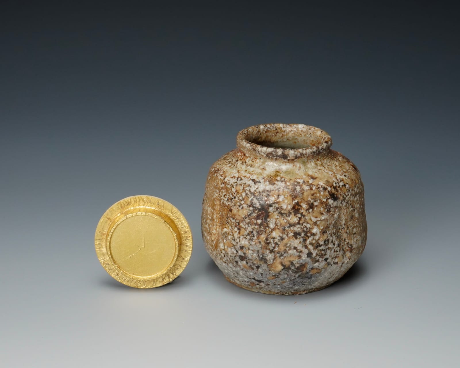 Takahashi Rakusai IV 四代高橋楽斎, Shigaraki Tea Caddy 信楽茶入