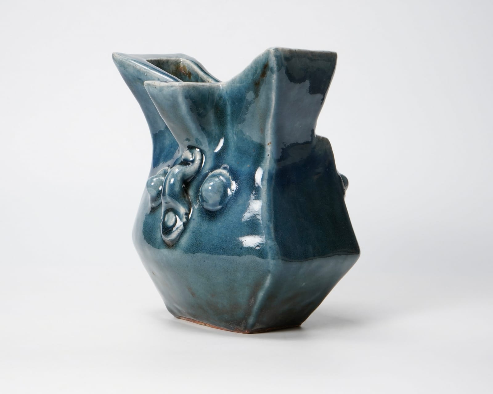 Kawai Kanjiro 河井寛次郎, Stoneware flask with Gosu glaze, 1961
