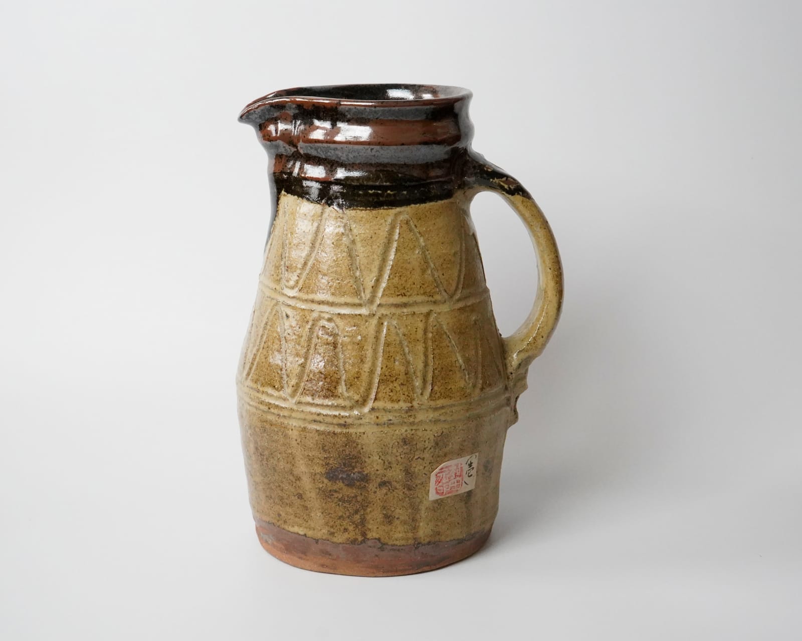 Murata Gen 村田 元, Jar with Handle, Rice Husk Glaze 糠釉把手壺