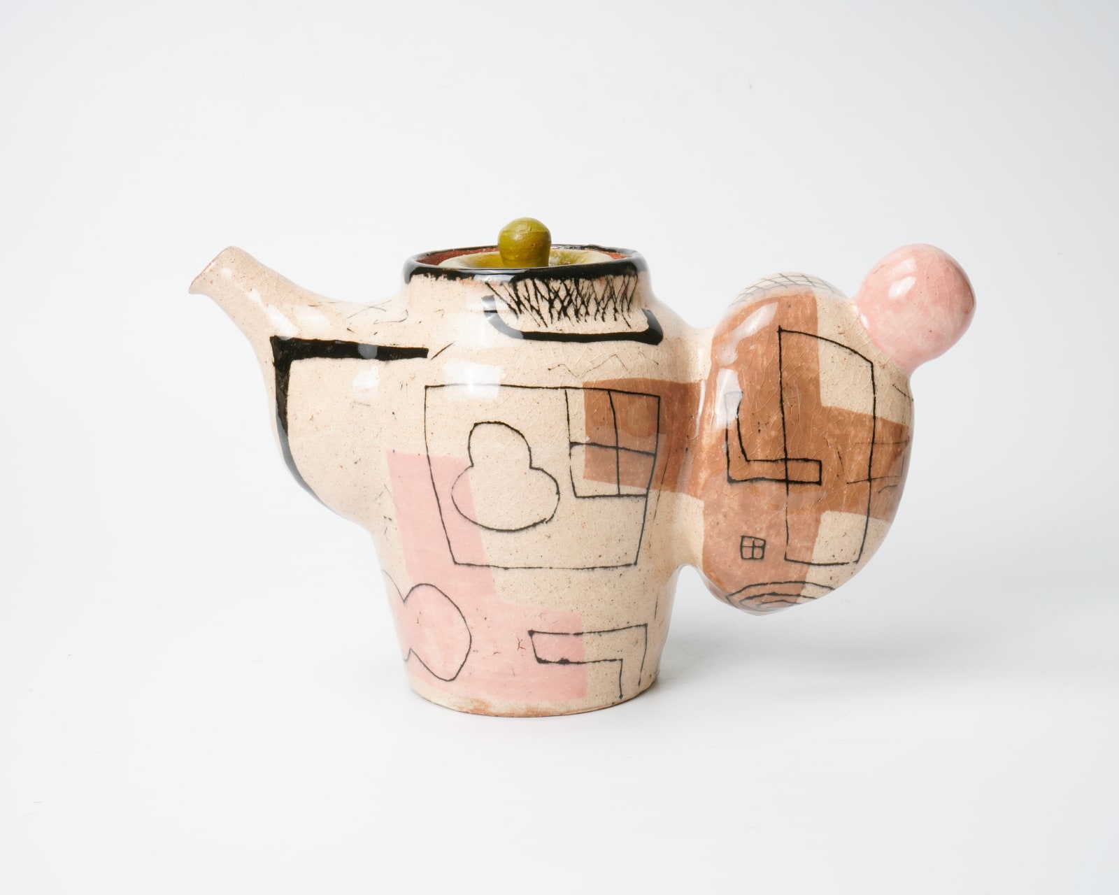 Kim Hono 金憲鎬, Pot 2 Pink-Mossgreen