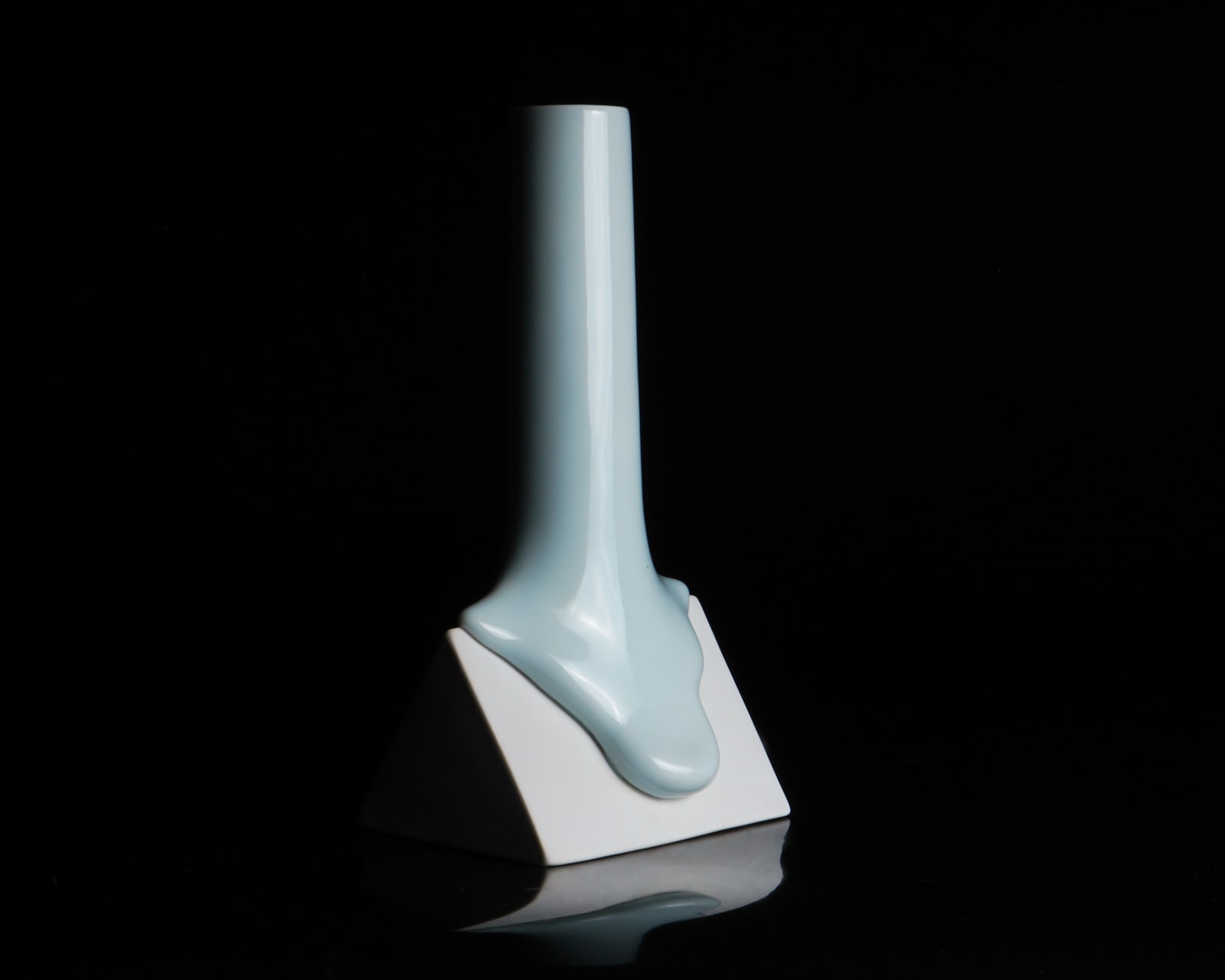 Sakaegi Masatoshi 栄木正敏, No. 3 Surface tension series: celadon glazed vase, Triangle, 2019