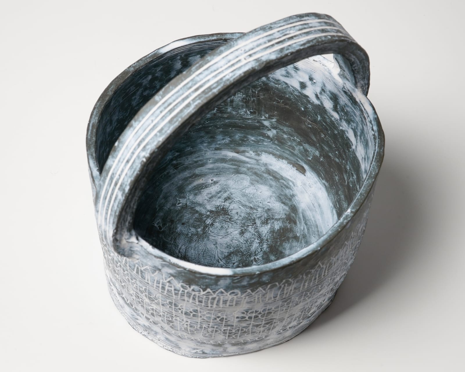 Yasuhara Kimei 安原喜明, Basket 手付鉢 炻器