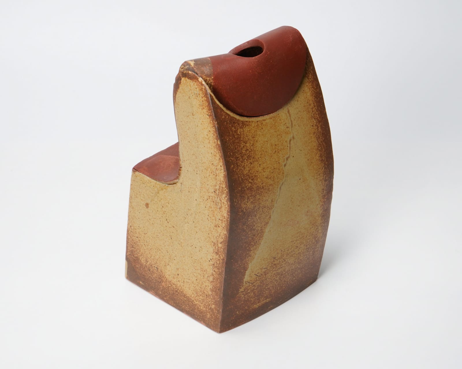 Kiyomizu Rokubei VII 七世清水六兵衛, Stoneware Flower Vase “Seki-Ka-To 5" 席花陶・五, 1989