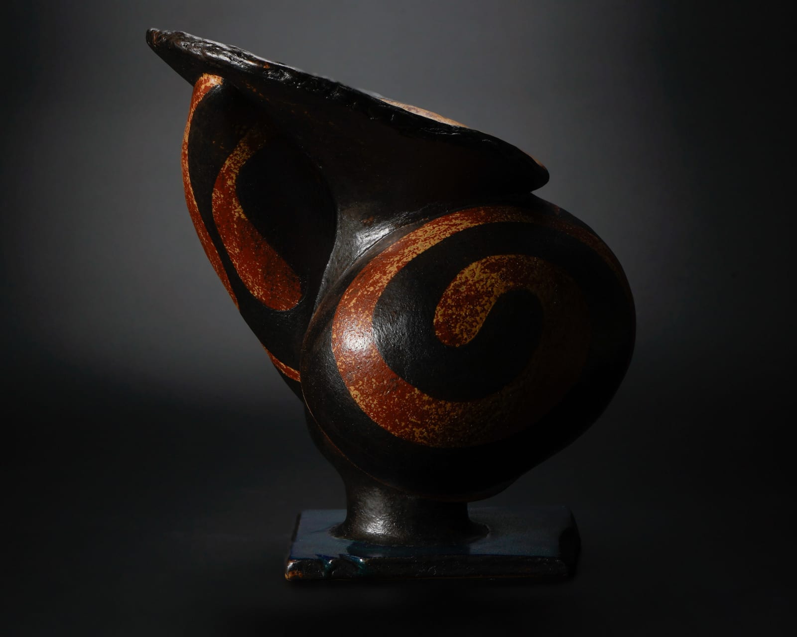 Yanagihara Mutsuo 柳原睦夫, Flower-eating Vessel (wide-mouthed vessel with a swollen belly) 大口鼓腹花喰ふくら壺, 2023