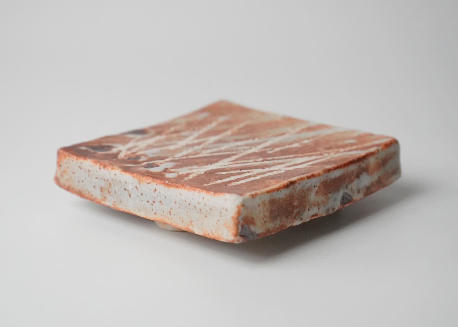 Yamaguchi Makoto 山口真人, Gray Shino Plate 鼠志野皿, 2022