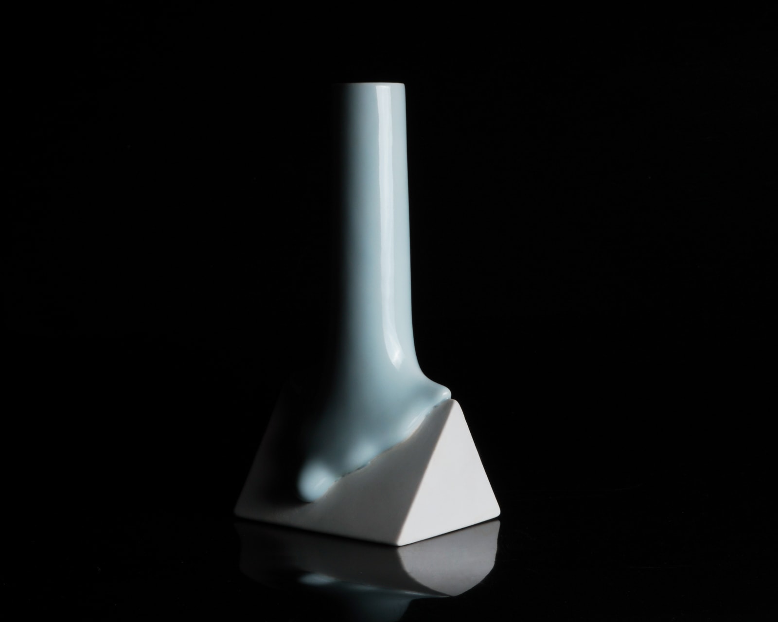 Sakaegi Masatoshi 栄木正敏, No. 3 Surface tension series: celadon glazed vase, Triangle, 2019