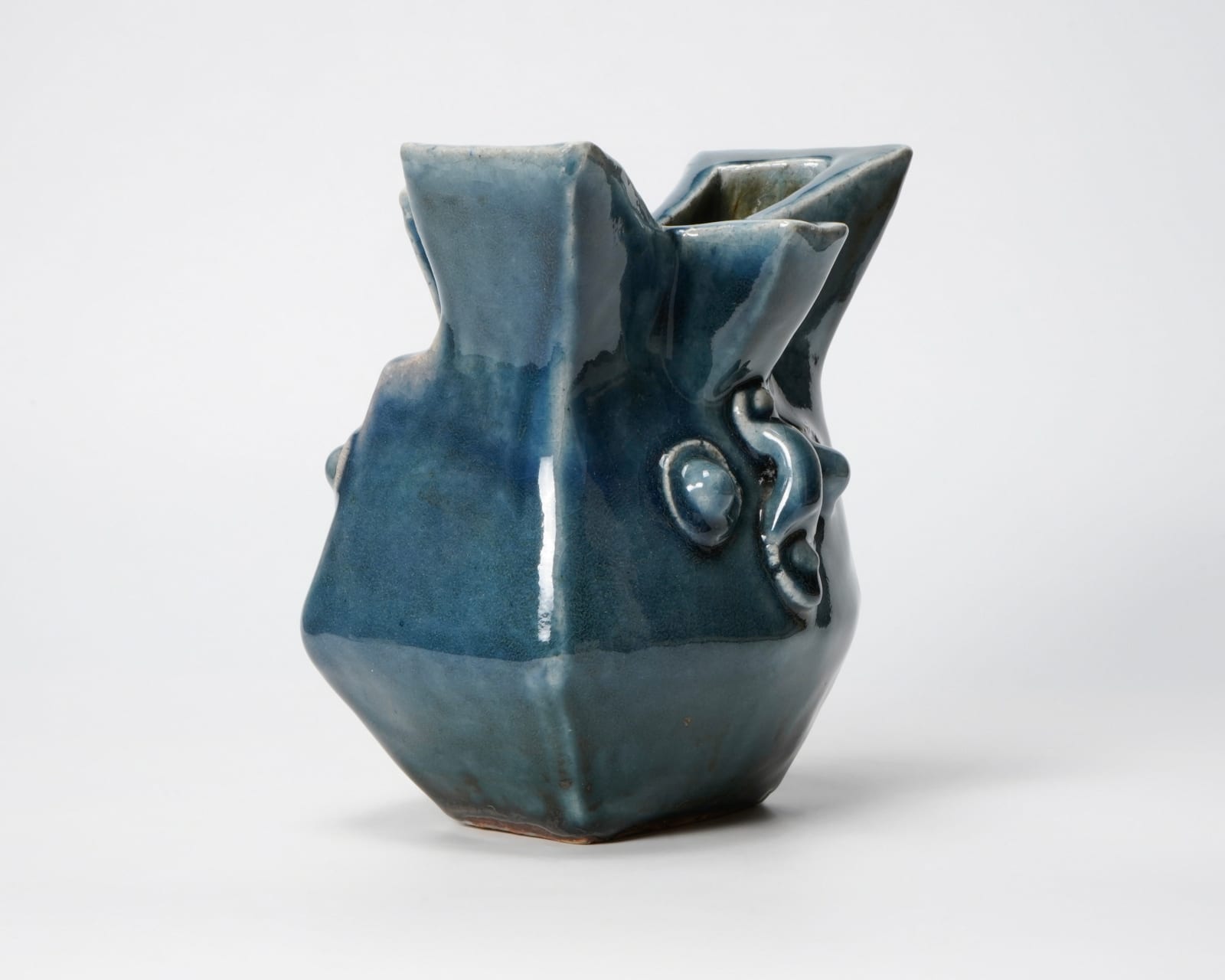 Kawai Kanjiro 河井寛次郎, Stoneware flask with Gosu glaze, 1961