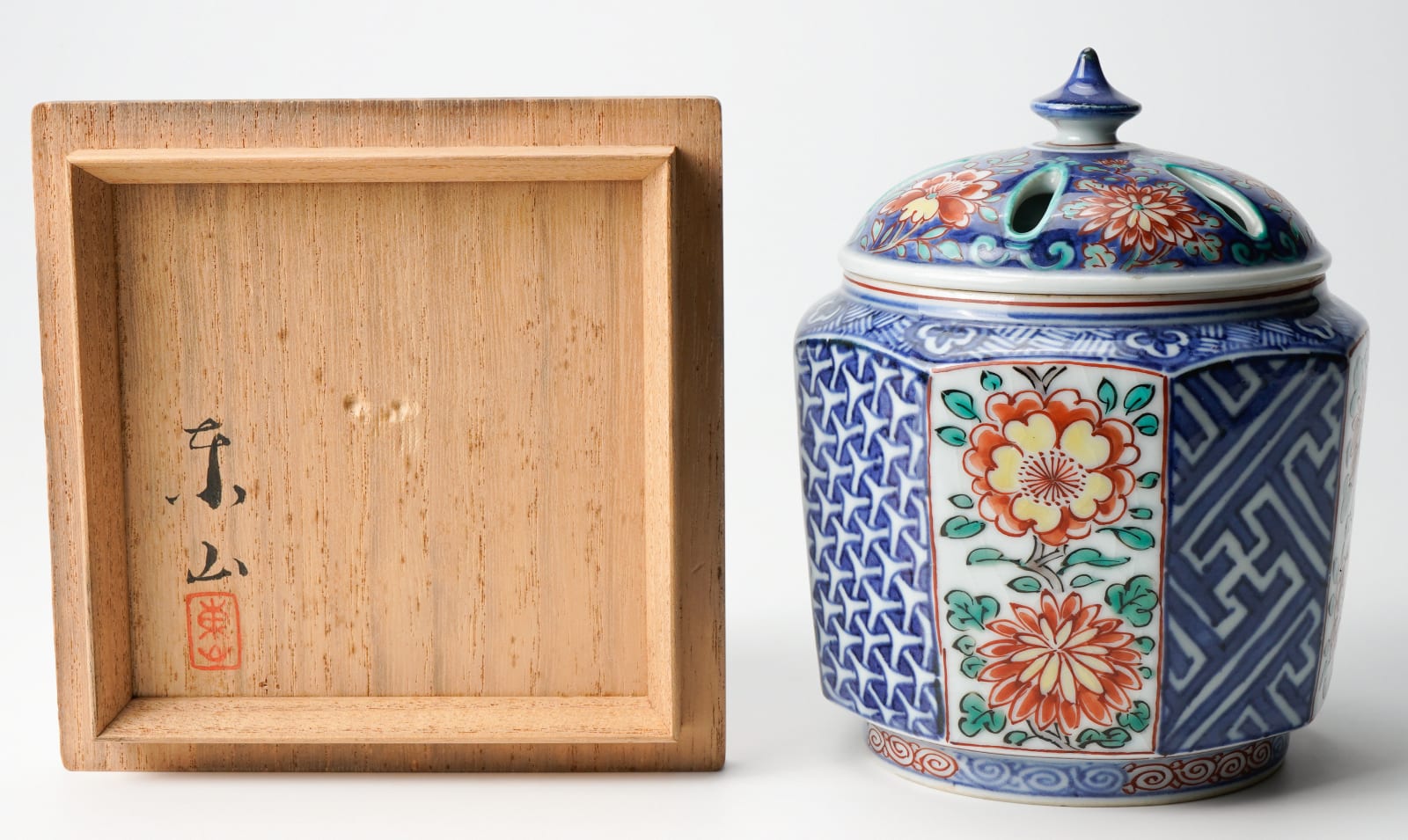 Miyanaga Tōzan 宮永東山, Incense burner with enamels