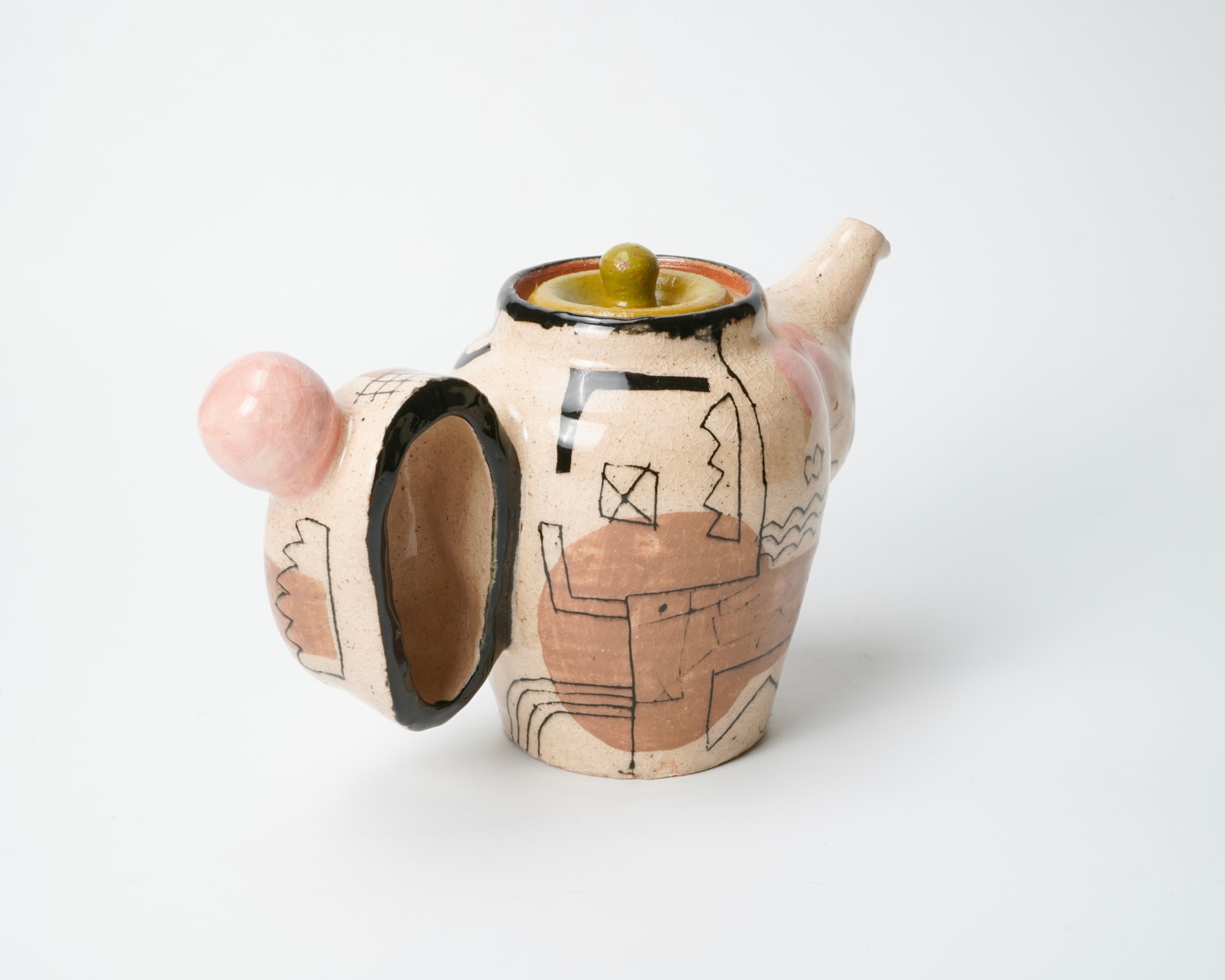 Kim Hono 金憲鎬, Pot 2 Pink-Mossgreen