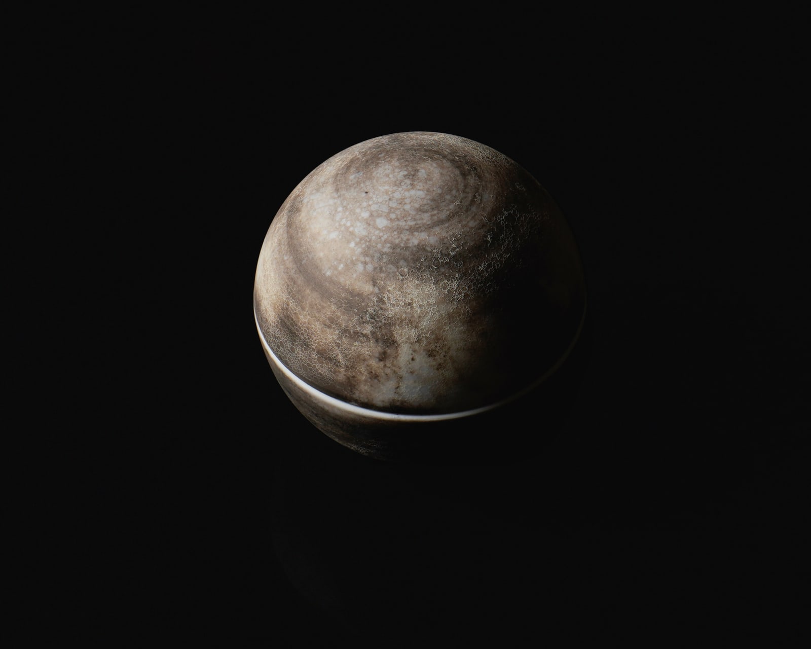 Terauchi Shinji 寺内信二, No.1 Small covered spherical bowl "Asteroid" 小惑星 珠型珍味, 2024