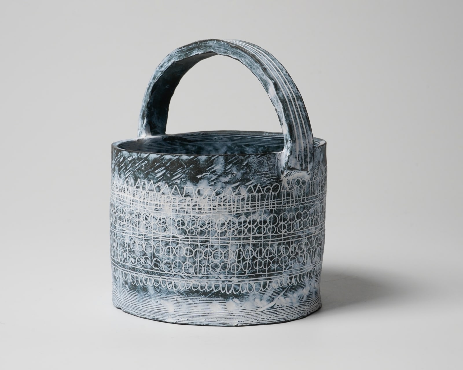 Yasuhara Kimei 安原喜明, Basket 手付鉢 炻器 | Dai Ichi Arts | Japanese Modern Art
