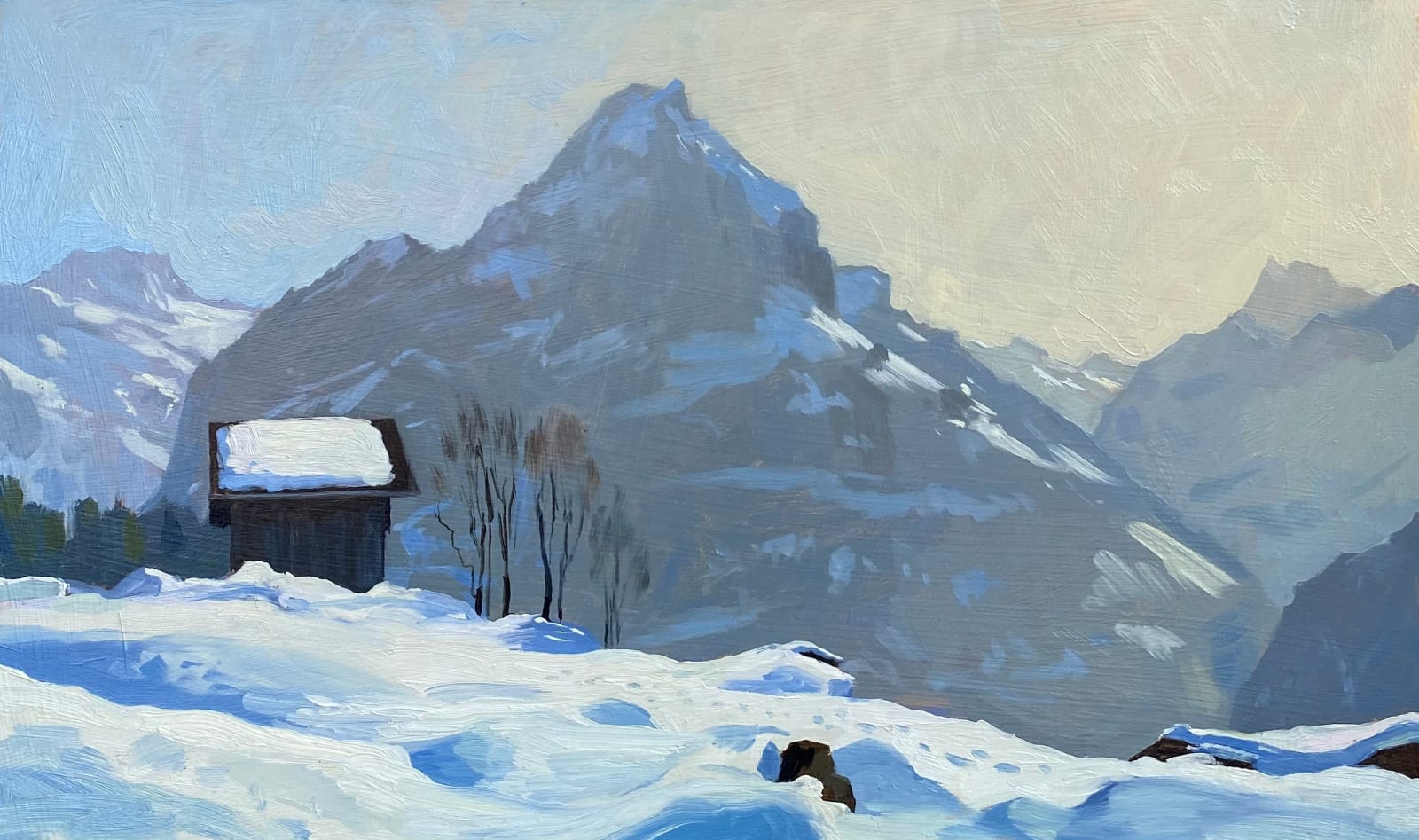 Daisy Sims Hilditch, Early Morning Haze Towards the Schrekhorn, 2021