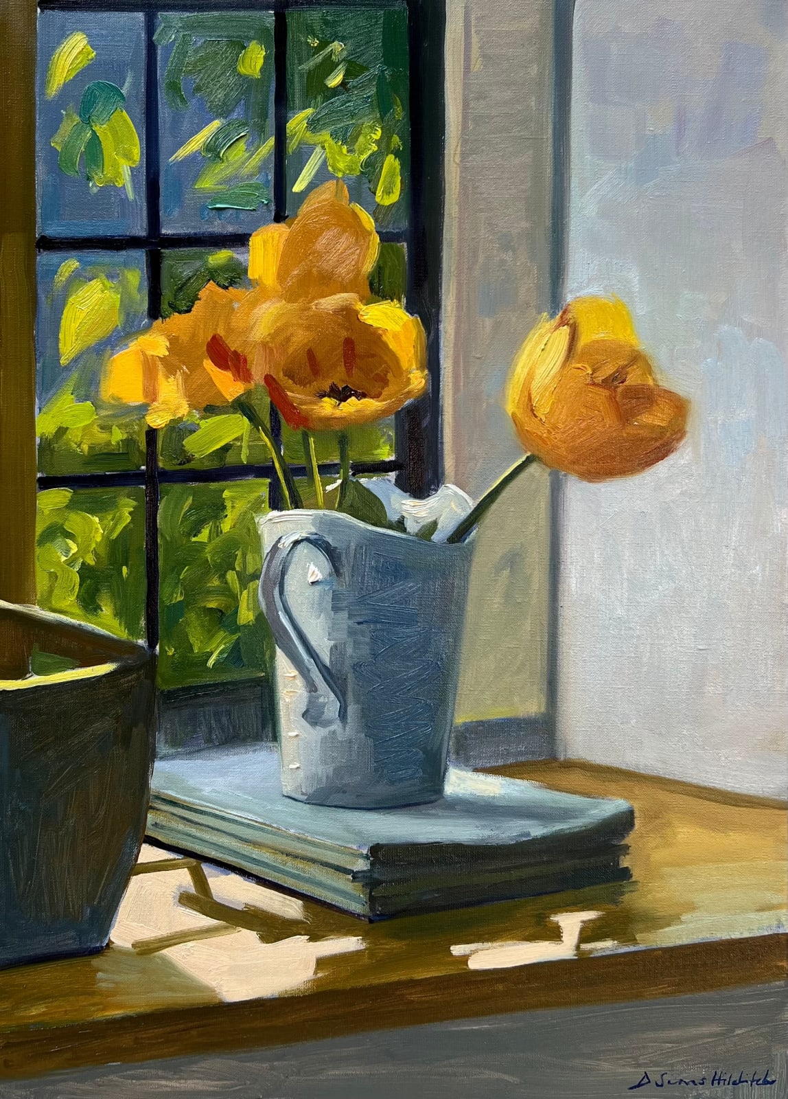 Daisy Sims Hilditch, Tulips from the garden, Afternoon light , 2024