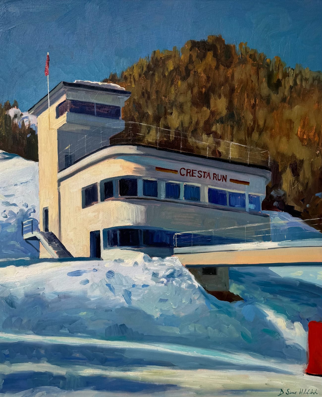 Daisy Sims Hilditch, Deep Blue Skies the Cresta Club , 2024