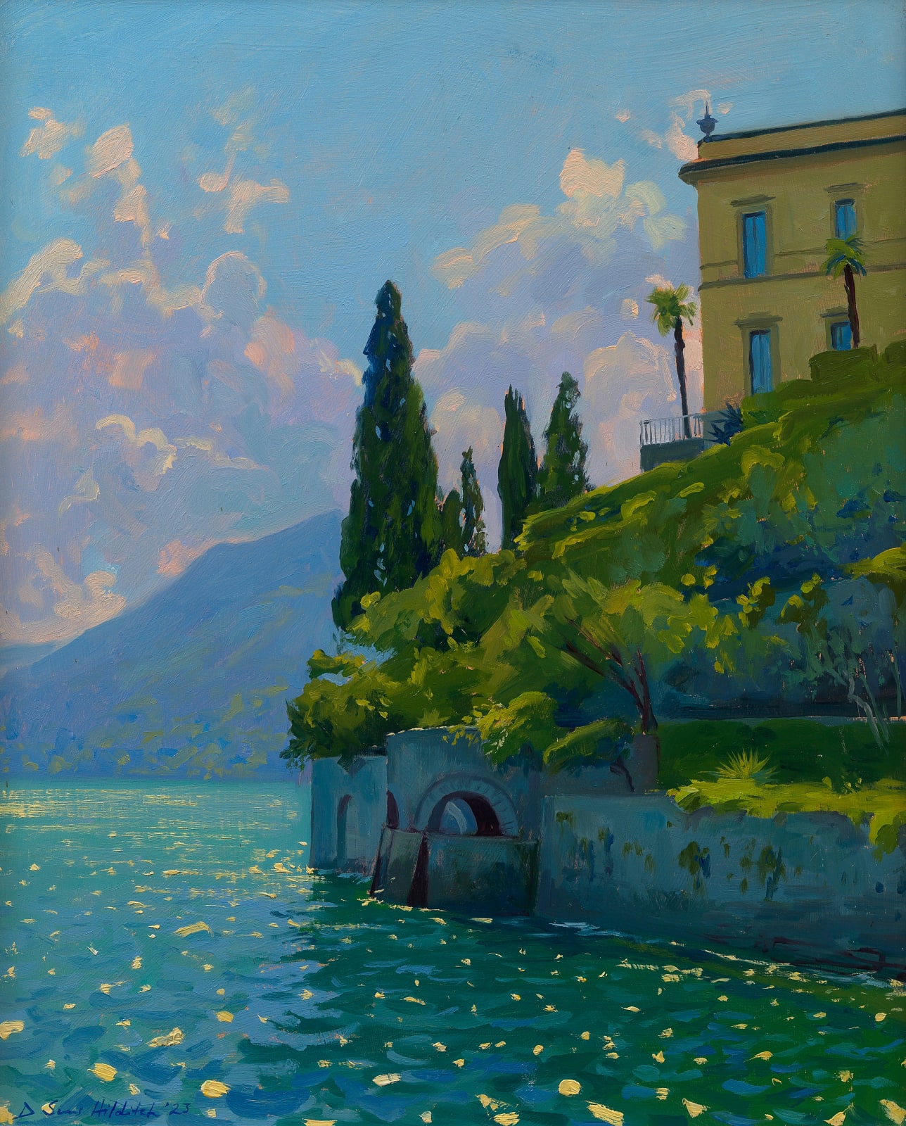Daisy Sims Hilditch, Sparkling afternoon light, Hotel Villa Cipressi, 2023