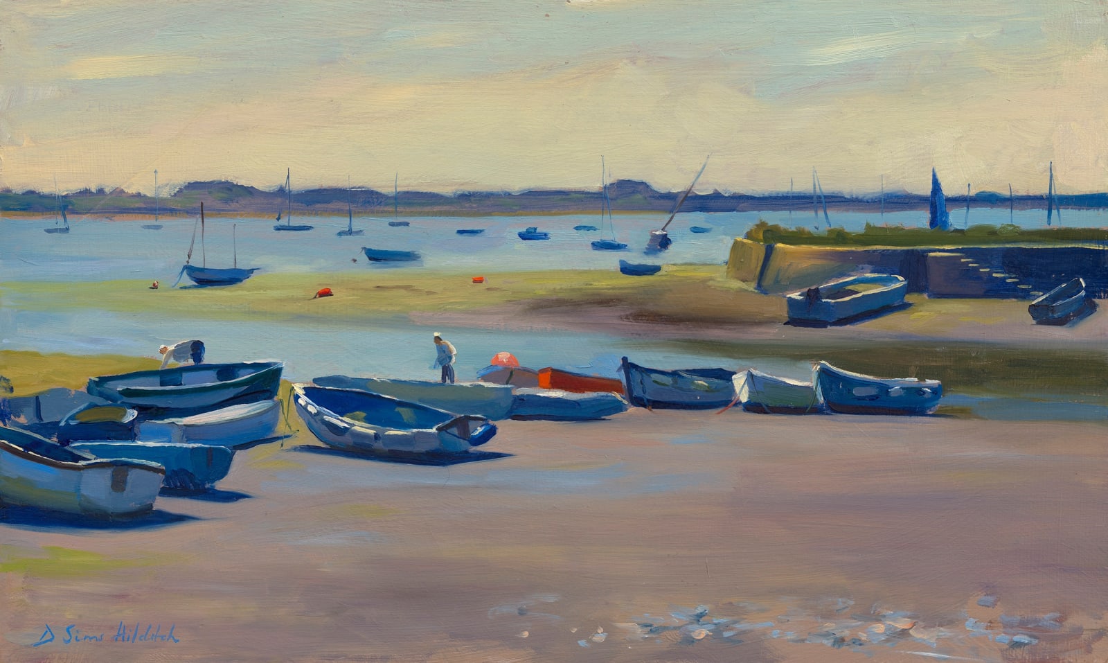 Daisy Sims Hilditch, Morning light, the harbour at Emsworth, 2024