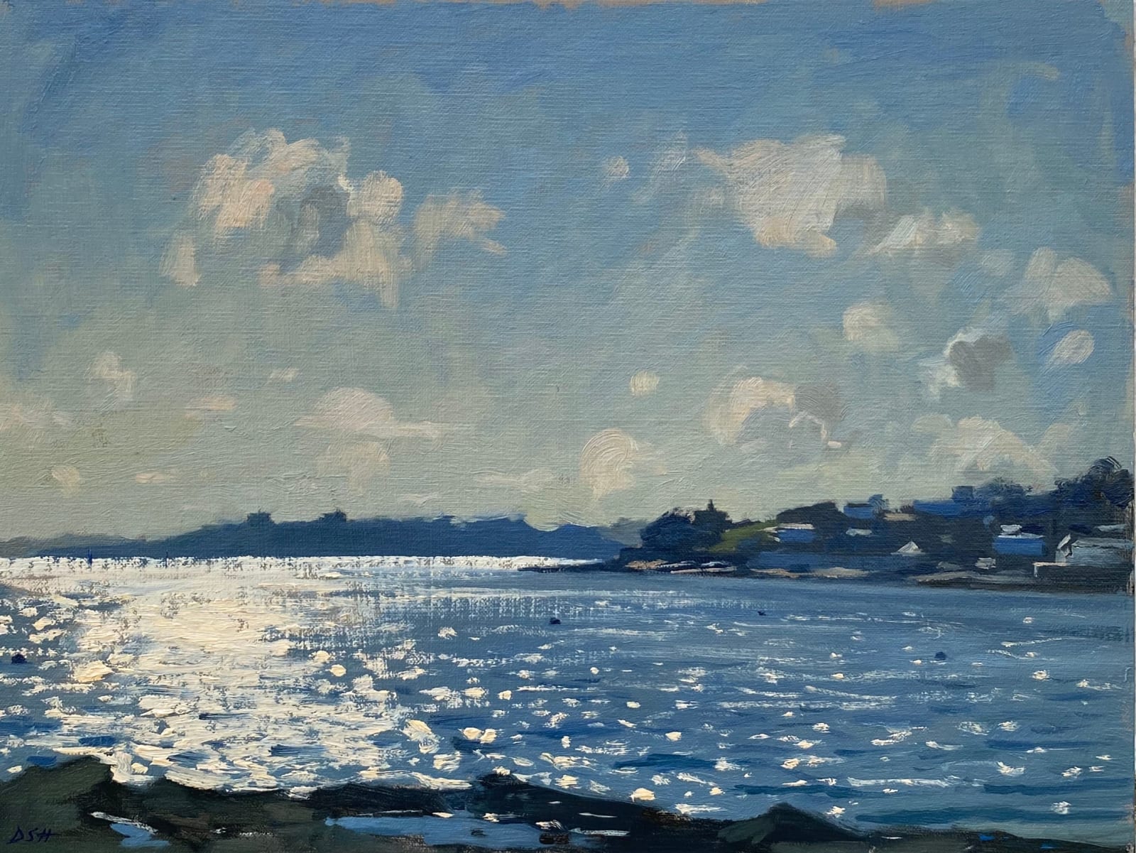 Daisy Sims Hilditch, Spring Afternoon Light Towards Pendennis Castle, 2020