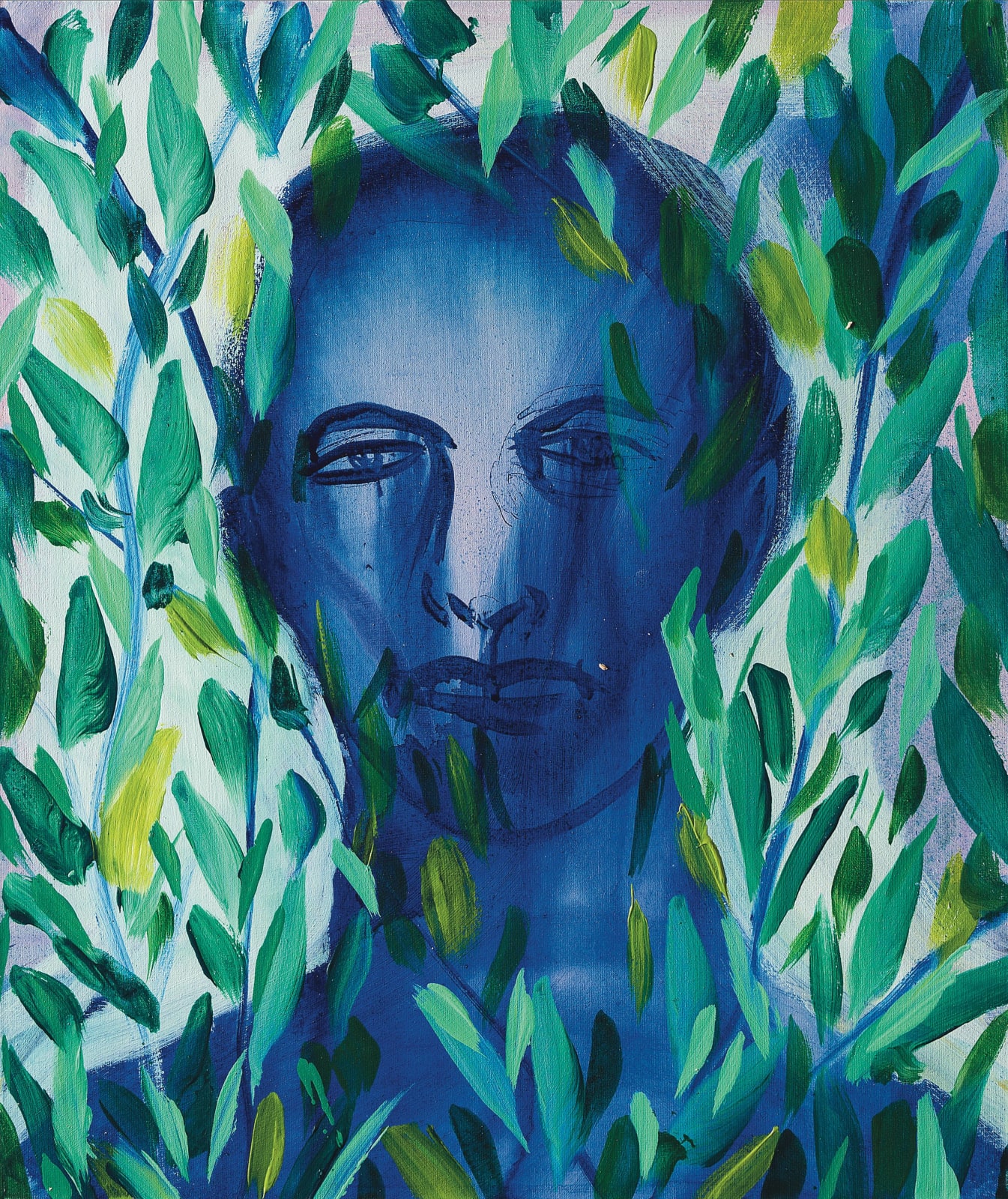 Omar Mahfoudi, Blue man I, 2022