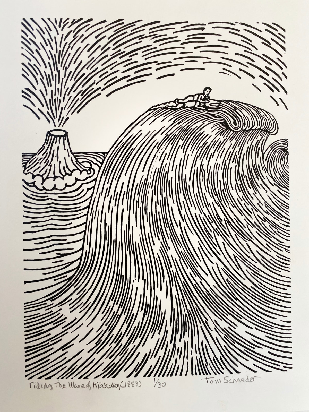 Tom Schneider, Riding The Wave Of Krakatoa (1883), 2007