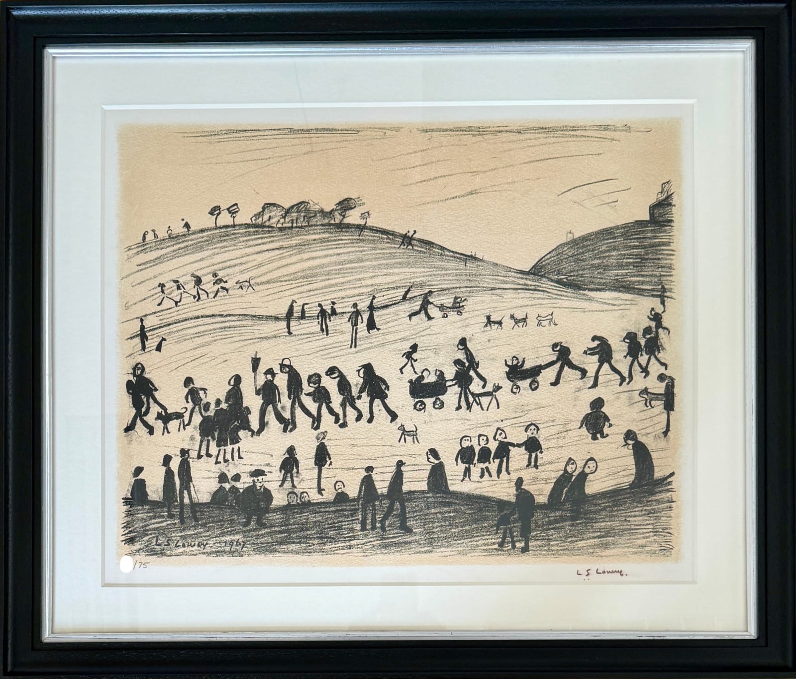 L.S Lowry, A Hillside, 1967