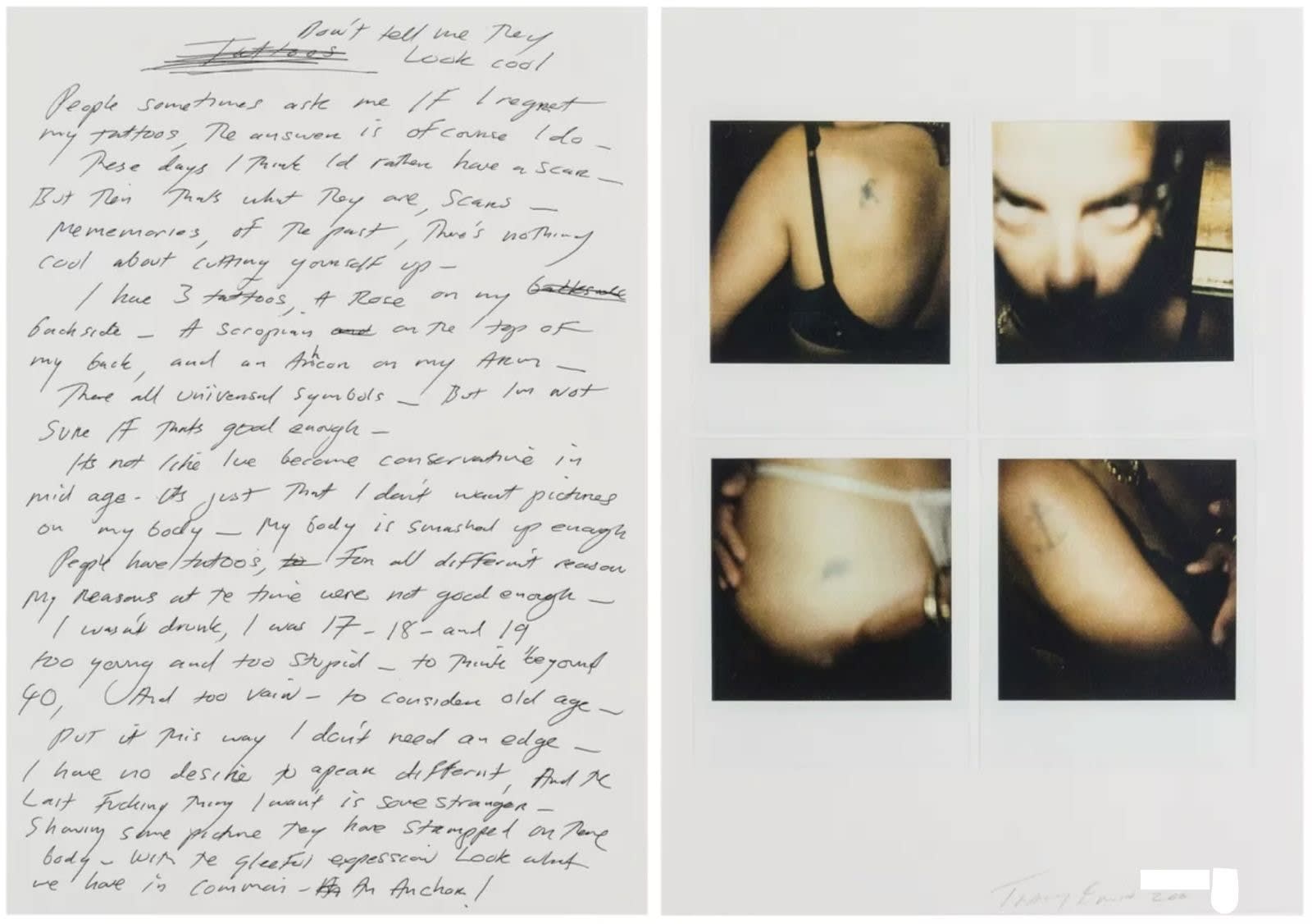 Tracey Emin, Tattoo, 2002